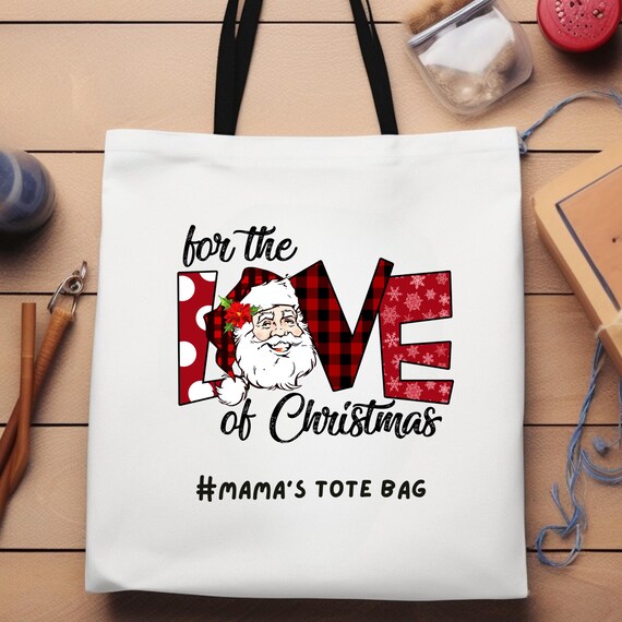 Mom Xmas Tote Bag Mom Christmas Gift,  Xmas Mom Tote Mom Xmas Gift,  Mom Tote Bags Gift For Mom ,  Christmas Gift Mom Mom Canvas Tote Bag