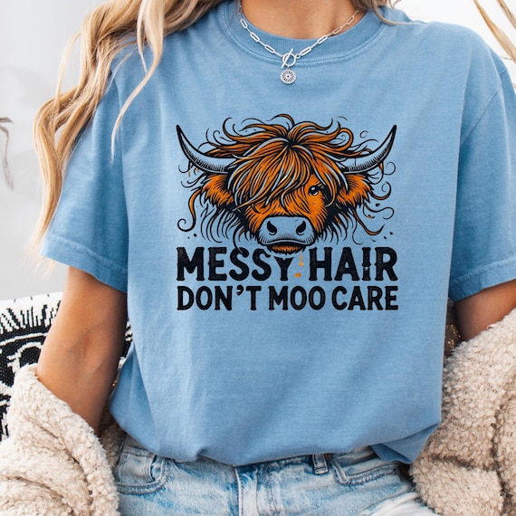 Funny Highland Cow Shirt Cow Lover Tee,  Gift for Highland Cow Lover Shirt, Comfort Color shirt Cow Graphic Tee, Cute Western cow shirt