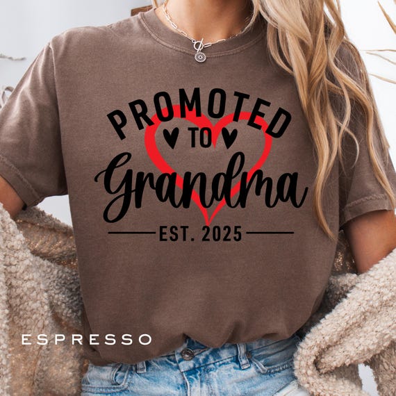 Promoted to Grandma Shirt: New Grandma Gift Tee