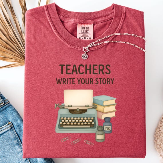 Retro Teacher Book Lover T-Shirt, Comfort Color Gift Tee, Retro Unisex Garment-Dyed Shirt for all Teachers