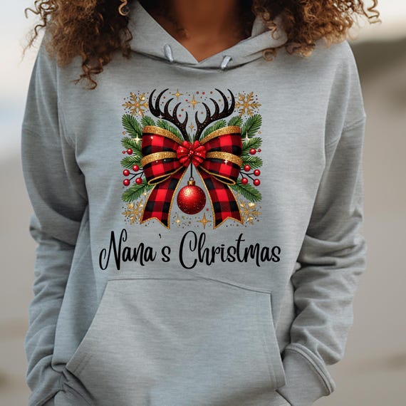 Christmas Nana Shirt Christmas Bow shirt,  Xmas shirt for Nana Gift For Nana , Nana Xmas Shirts Nana Xmas Bow ,  Christmas Nana Gift Sweater