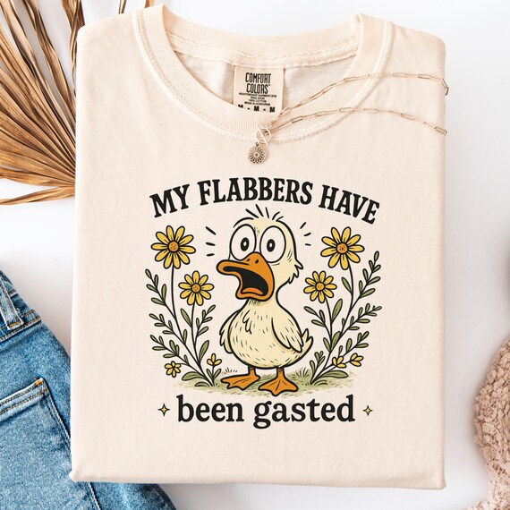Funny Duck Shirt for Humor Lovers, Quirky Tee, Gift for Animal Enthusiasts, Flabbergasted T-Shirt, Cute Duck Tee, Funny Animal Shirt