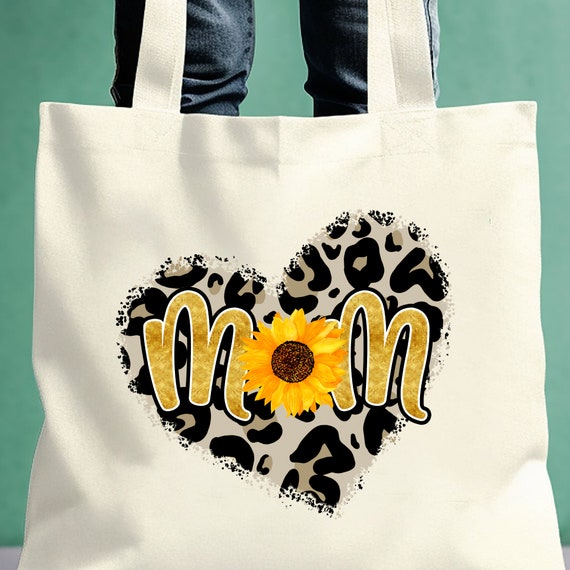 Leopard Mom Bag Canvas Tote Bag,Leopard Print Tote Gifts For Mum,Mama Tote Bag Gift For Her,Tote Bag For Mom,Leopard Tote Bag Gift For Mom