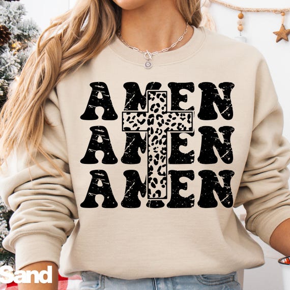 Spiritual Amen Shirt: Faith Sweatshirt gift