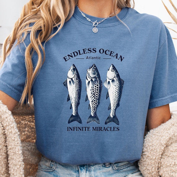 Ocean Lover Fish Tee,Unisex Garment-Dyed T-shirt,Comfort Color T Shirt for Ocean Wildlife Lovers Gift Shirt, Ocean Theme Tee for Beach Lover