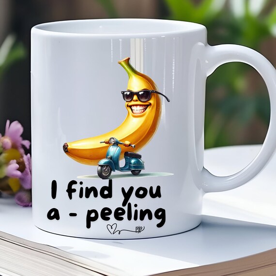 Funny Banana Gift, A Peeling Banana Tee,  Funny Mug for Friend,  Christmas Banana Mug, Christmas Gift Mug , Coffee Mugs Fun, Mug for Mom
