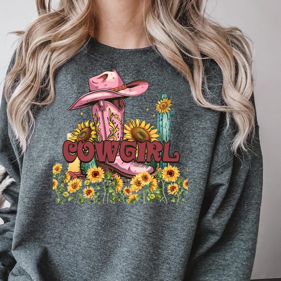 Western Mom Sweatshirt, Women's Cowgirl Gift Top, Country Mom Graphic Sweater, Rodeo Mama Pullover, Rancher Mother Sweater, Southwest Style