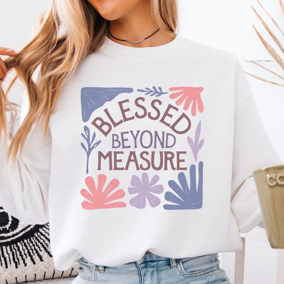 Boho Faith Sweatshirt  Stylish Christian Apparel with Floral & Cross Design, Perfect for Everyday Inspiration or gift for Christian Mom
