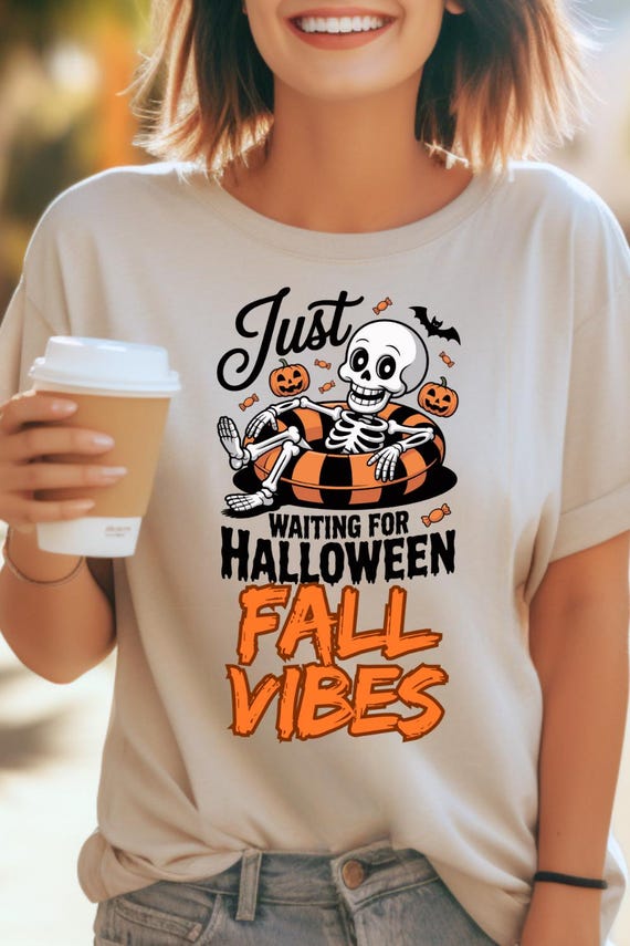 Skeleton Halloween Tee, Spooky Fall Shirt Halloween Lover tee, Halloween Gift Fall Season Tshirt, Early Halloween t shirt
