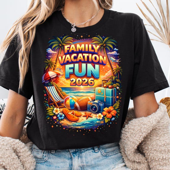 Family Vacation Shirt, 2026 Fun Tee for Beach Lovers, Summer Trip Gift