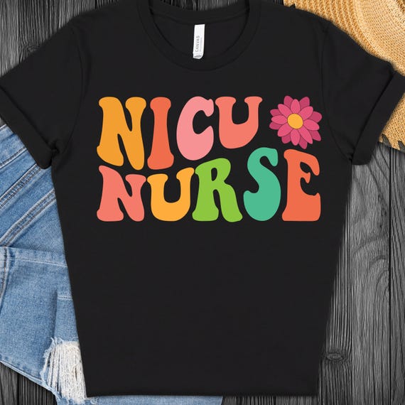 Retro NICU Floral Nurse Shirt for Healthcare Heroes, Superpower Tee Gift for Nurses