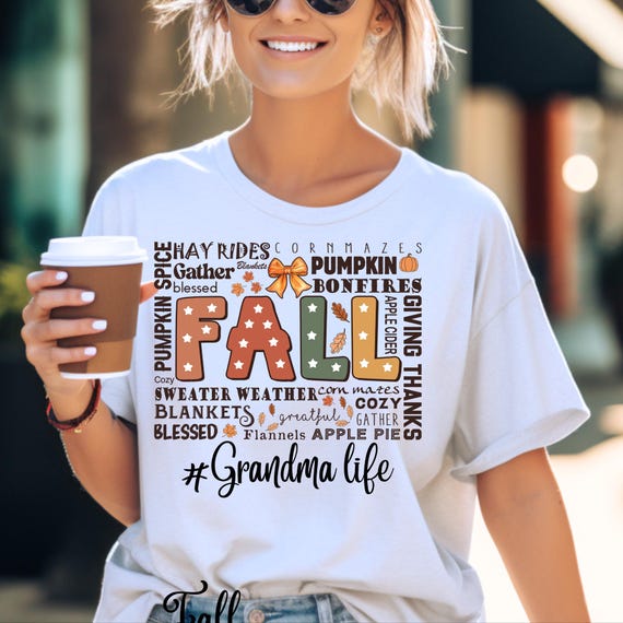 Fall Grandma shirt Autumn tshirt,  Thanksgiving Shirt Pumpkin tshirt,  Thanksgiving Gifts Thanksgiving Tee,  Thanksgiving Dinner for Grandma
