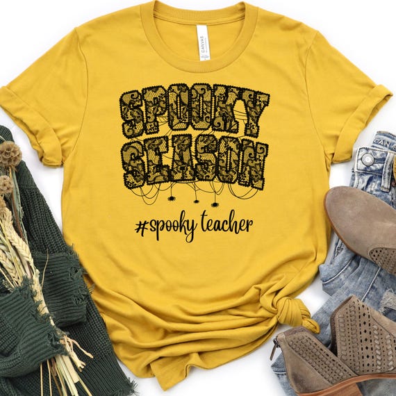 Spooky Teacher Shirt, Halloween Tee for Teachers, Spooky Season Gift, Teacher T-Shirt, Funny Halloween Shirt for Educators, Shirt Gift