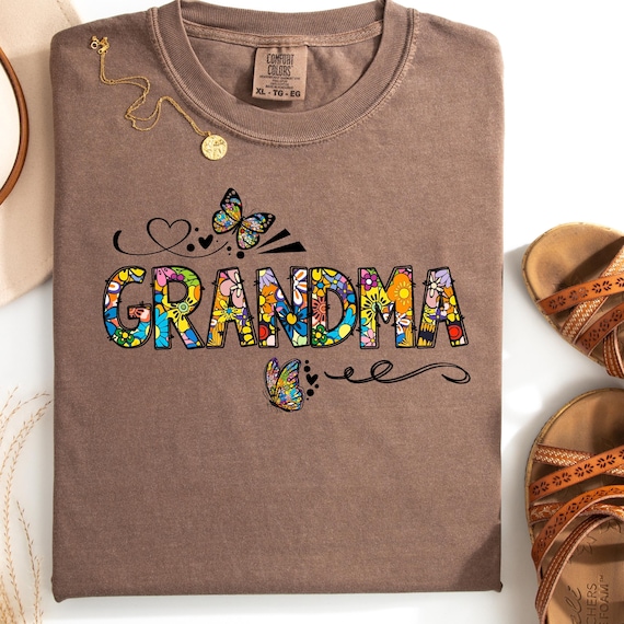 Grandma Shirt for Butterfly Lovers: Comfort color Grandma Tee Gift
