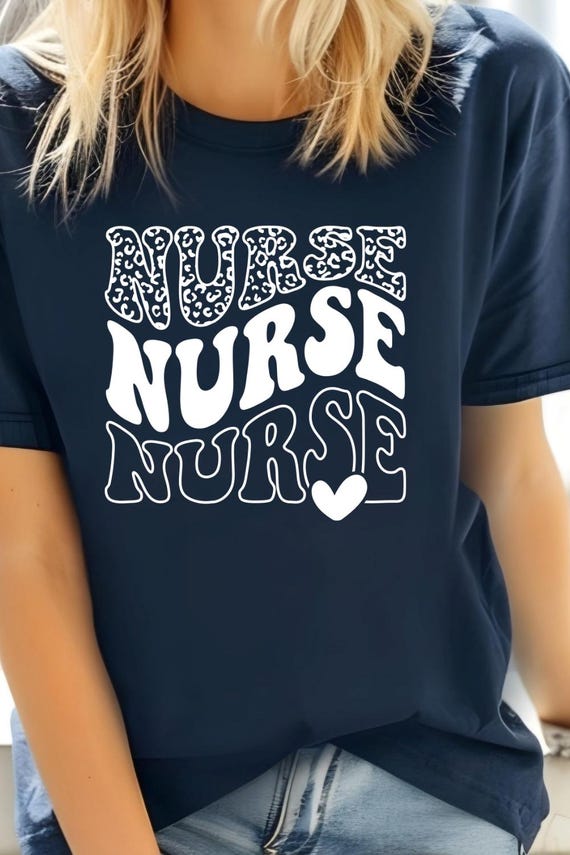 Retro Leopard Nurse T-Shirt, Gift for Nurse or Nursing Student, Gift for Group of Nurses,  Medical Theme Shirt Graduation Gift