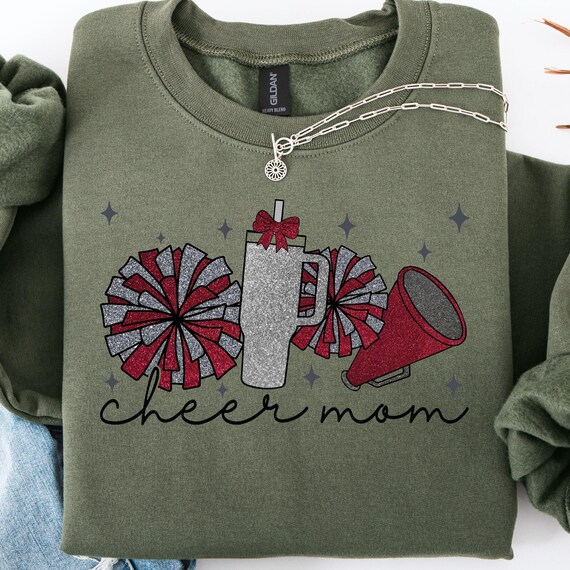 Coquette Cheer Mom Sweatshirt: Cozy Cotton-Blend Crewneck