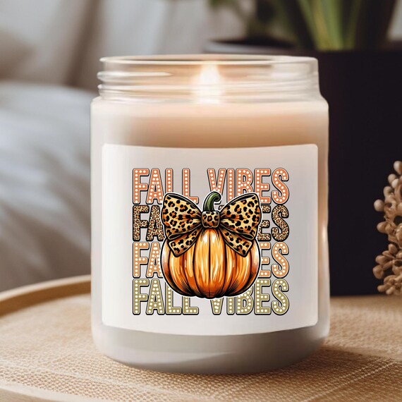 Leopard Print Fall Cute Fall Candle,Fall Mom gift Thanksgiving Candle,Fall Scented candle Thanksgiving Decor,Fall Home Decor Pumpkin Leopard