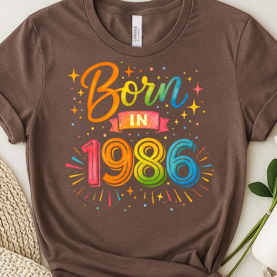 1986 Birthday Shirt for Retro Lovers, Born in 1986 Tee, Vintage 1986 T-Shirt
