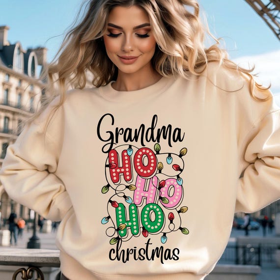 Xmas Grandma Shirt Christmas Light shirt, Xmas shirt for Grandma Gift For Grandma  ,Grandma Xmas Shirts Grandma Xmas Lights, Xmas Grandma