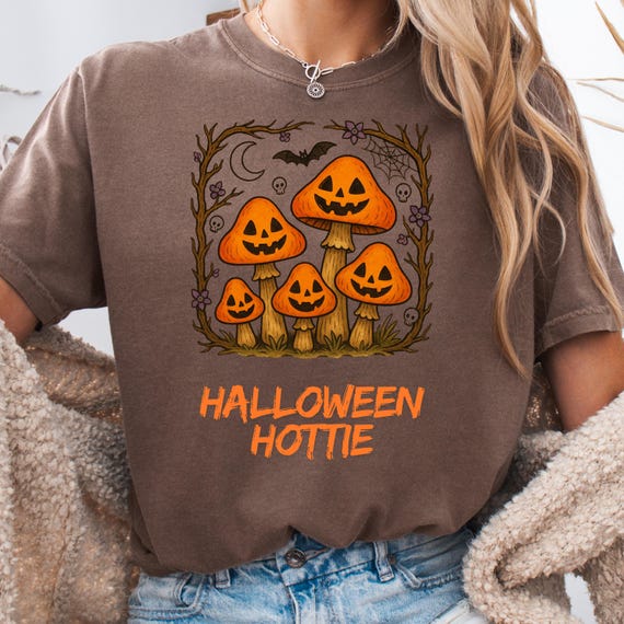 Halloween Mushroom Shirt for Spooky Season, Cute Pumpkin Tee, Gift for Halloween Lovers, Too Cute to Spook T-Shirt, Fun Fall Shirt