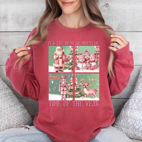 Santa Vintage Sweatshirt, Retro Santa Lover Gift Sweatshirt,Holiday Christmas sweater,Mom Xmas Gift, Winter Fashion sweatshirt comfort color
