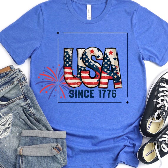 Patriotic USA 1776 Unisex T-Shirt, Gift for Patriotic Dad or Mom Tee, American  Independence Day Shirt, Patriotic 4th of July Gift
