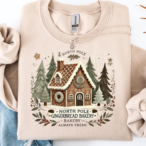 Gingerbread House sweatshirt: Christmas Bakery Shirt for Holiday Lovers gift