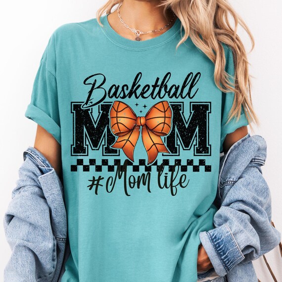 Basketball And Bows Coquette Basketball,  Basketball Mom Tee Basketball Season,  Basketball Mama Basketball Bow Tee,  Basketball Mom Shirt