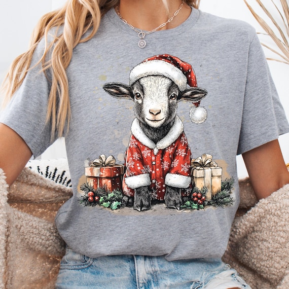 Christmas Goat Lover Shirt, Holiday Tee Gift