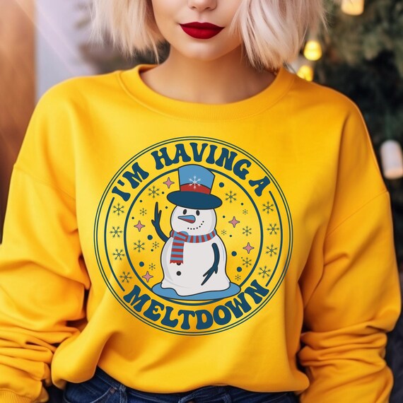 Funny Snowman Shirt Snowman Christmas,   Funny Winter Shirt Snowman Sweatshirt,  Snowman Sweater Holiday Sweatshirt,  Christmas Sweater gift