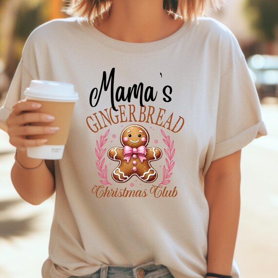 Gingerbread Mama Tee Gift - Cute Christmas Shirt, Holiday Apparel,Women Festive Top,Perfect for Baking & Family Gatherings,Gingerbread lover