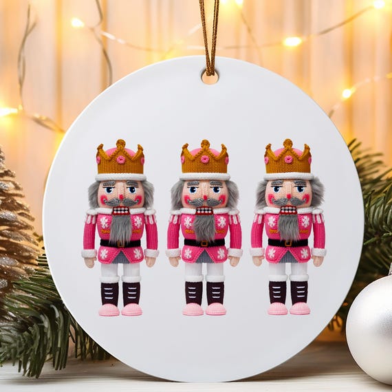 Nutcracker Faux Yarn ornament, Holiday gift for Nutcracker lovers