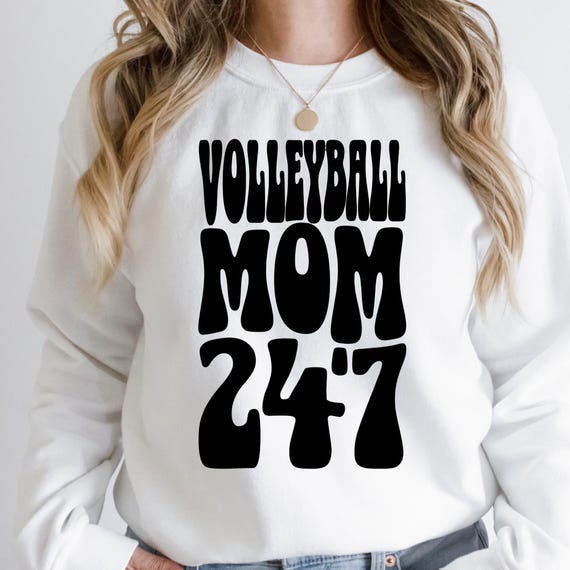 Retro Volleyball Mom Sweatshirt, Gift for Volleyball Mom , Friend Crewneck Sweatshirt Volleyball Mom Gift ,Retro Style Sweatshirt