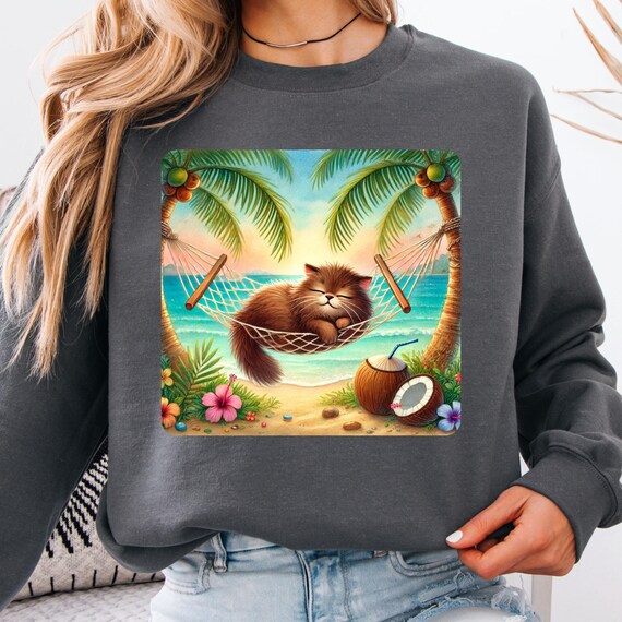 Traveling Fluffy Cat Sweatshirt gift for Funny Cat sweatshirt, Whiskers on the Go with Cozy, Dreamy Vibes