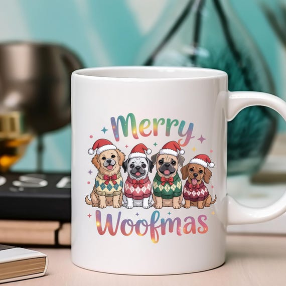 Christmas Dog Mug: Festive Pet Lover Design