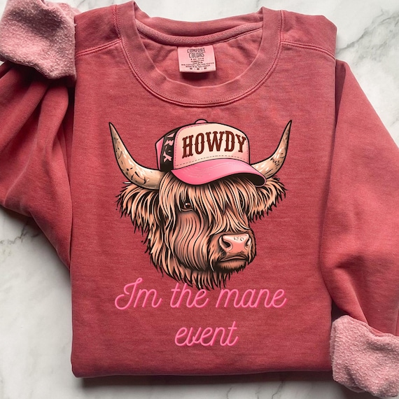 Funny Highland Cow Sweatshirt, Gift for Highland Cow Lover, Comfort Color Jumper, Cute Cow Pullover,Cozy Highland cow sweatshirt gift,