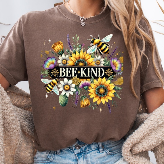 Sunflower  Bee Mom Comfort Color T-Shirt Gift for Mom birthday or Mothers Day gift, Sweet as Honey, Bright as Sunshine t shirt