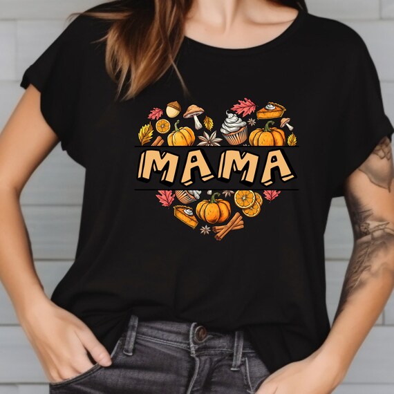Pumpkin Heart Shirt Mama Fall Shirt, Fall Heart Shirt Cute Fall Shirt, Pumpkin Fall Shirt Fall Season Shirt, Fall Shirt For Women Fall Mom