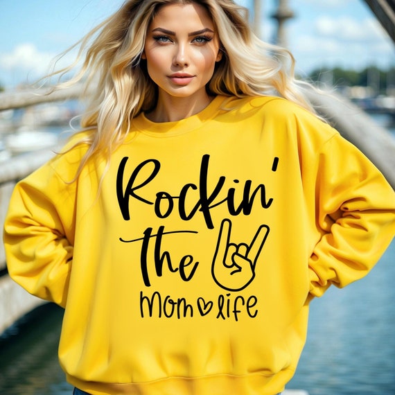 Rockin it Mom shirt Mama Sweatshirt,  Gift For Mother Mom Life shirt,  Mom Life gift  Rockin That  Mom,  Motherhood Shirt  Gift For Her