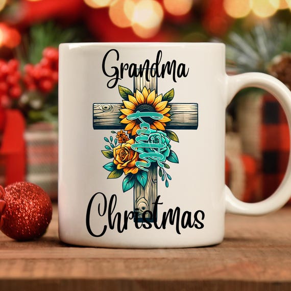 Grandma Faith gift Christian Coffee Mug, Grandma Faith Mug Jesus Coffee Mug,Bible Faith Mug Religious Coffee Cup,Grandma Xmas gift Faith mug