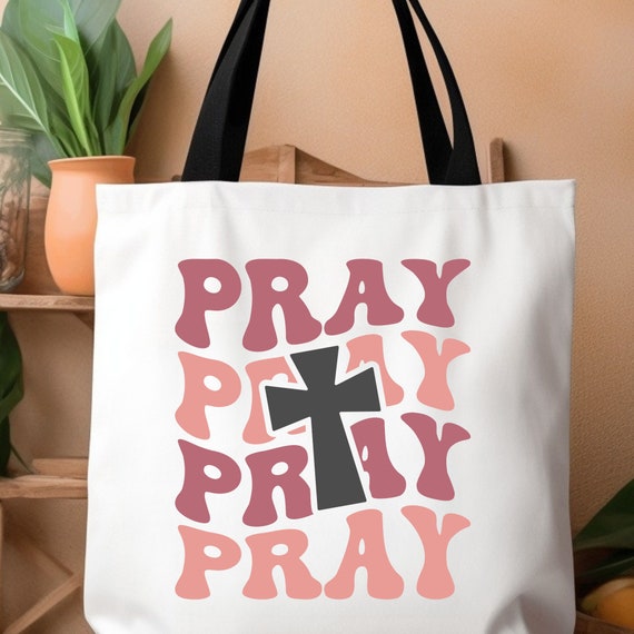 Christian Tote Bag Prayer Tote Bag, Christian Tote Art Religious Bag, Reusable Bag, Christian Grocery Bag, Prayer Crocery Bag