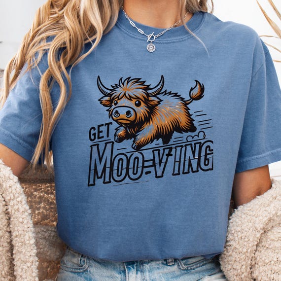 Comfort Color shirt Funny Highland Cow Shirt Cow Lover Tee,Gift for Highland Cow Lover Shirt,Comfort Color shirt Cow Graphic Tee,Mom Western