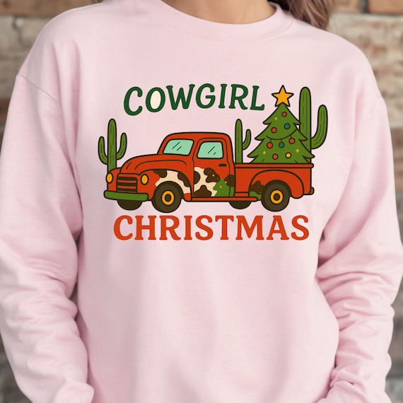 Cowgirl Christmas Shirt for Western Holiday: Gift for Country Lovers Christmas