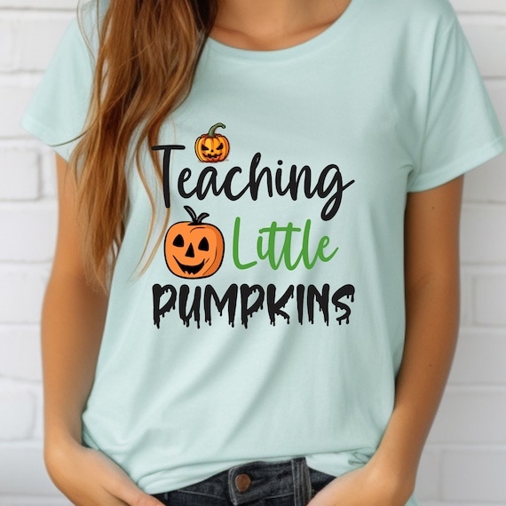 Halloween Teacher,Teaching Little Pumpkins,gift for teacher,halloween shirt,funny teacher shirts,teacher t-shirt,cute halloween shirt,