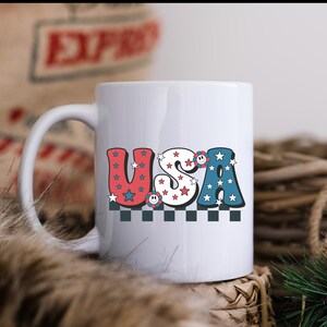 Vintage USA Kaffeebecher: Geschenk Amerikanische Flagge