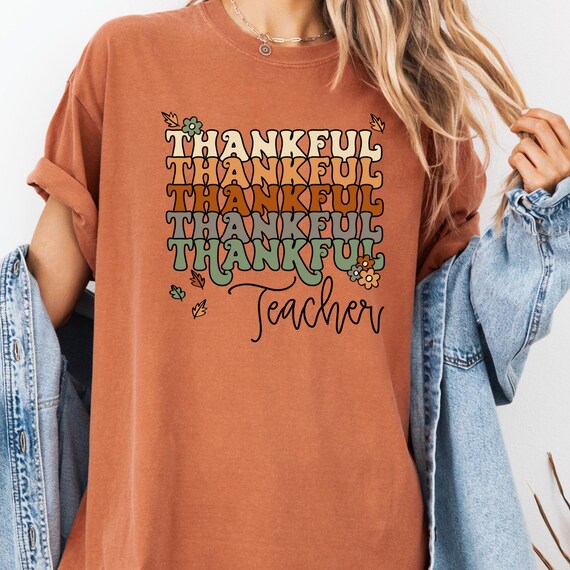 Autumn Pumpkin Teacher Shirt Thanksgiving Dinner Tee Unique Gift