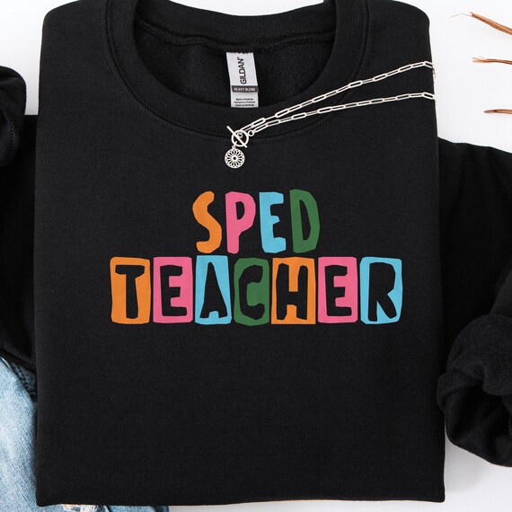 Block Letter SPED Teacher Shirt for Educators, Special Education Tee Gift for Teachers