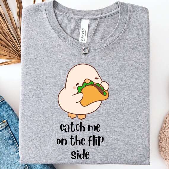 Funny Duck Taco Lover Unisex Tee, Duck Lover Gift Taco Lover Shirt, Foodie T-shirt Humorous Duck Tee