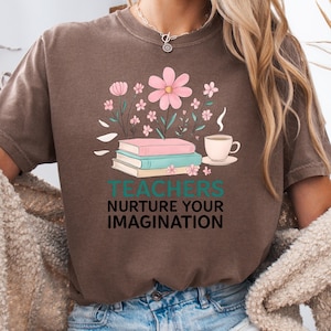 Floral Teacher Coffee Shirt: Comfort Colors Back to School Tee