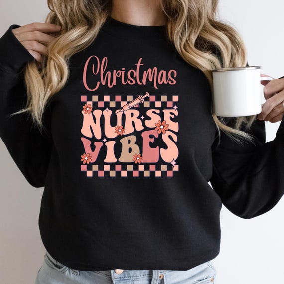 Nurse Vibes Christmas Gift Christmas Nurse Vibes Shirt, Nurse Xmas Shirt Nurse Holiday Shirt, Nurse Xmas Shirt Merry Xmas Nurse, Nurse Vibes